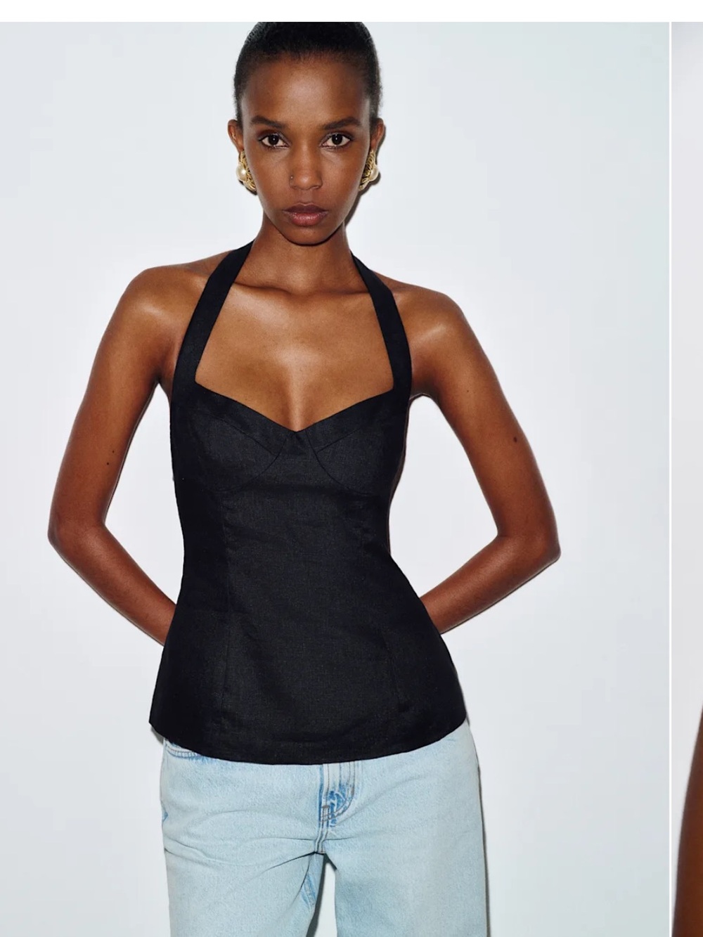 Reformation Alistair Linen Top